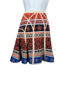 DIANE VON FURSTENBERG GEOMETRIC PATTERN SKIRT